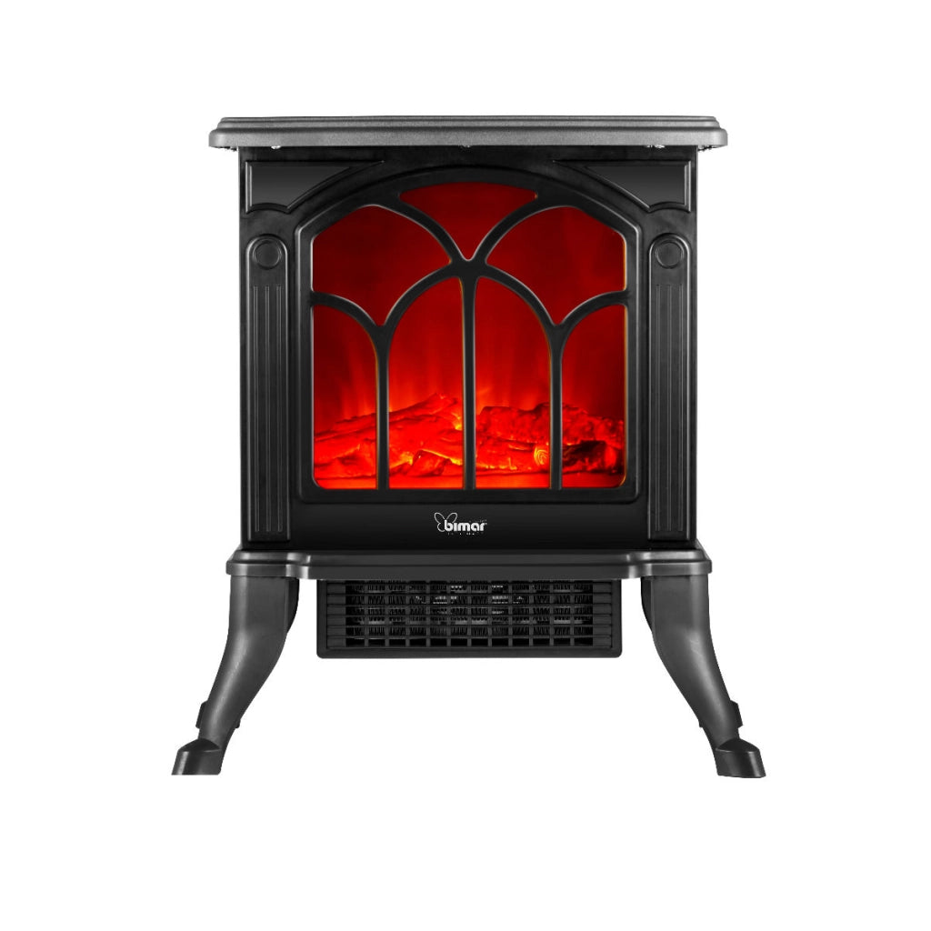 Bimar Caminetto Elettrico HFP02 Pavimento Effetto Fiamma 3 Lati Resistenza Ceramica Termostato Timer