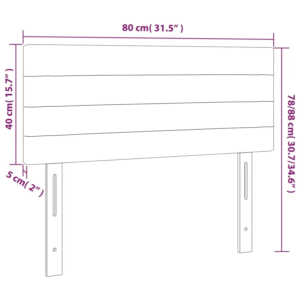 Testiera Blu 80x5x78/88 cm in Tessuto 346108