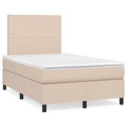 Giroletto Molle Materasso e LED Cappuccino 120x190cm Similpelle