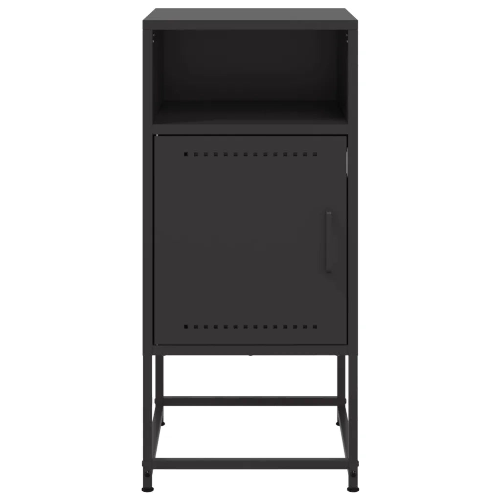 Comodino Nero 36x39x78 cm in Acciaio 846566