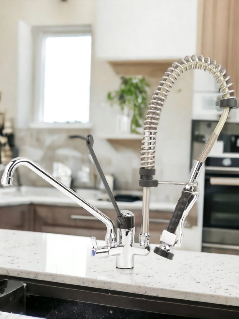 Miscelatore per cucina professionale industriale con doppia uscita