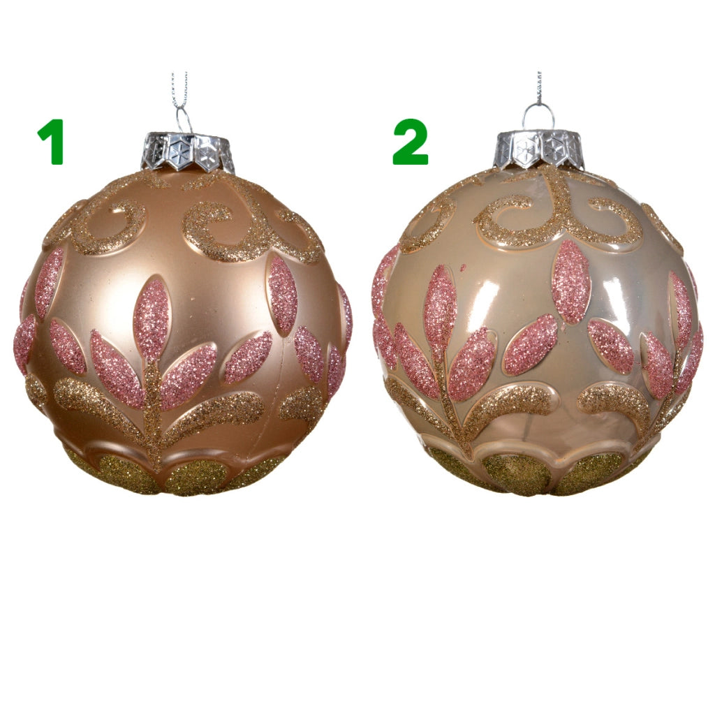 Pallina di natale rosa 10 cm