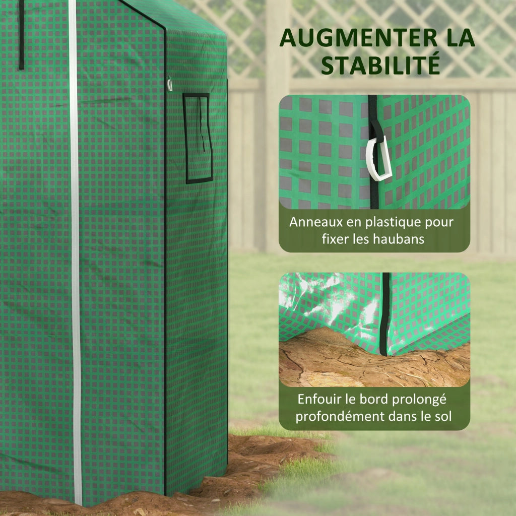 Serra da Giardino con Finestra e Porta ¨C Minimal ¨C Verde 140x73x190 cm