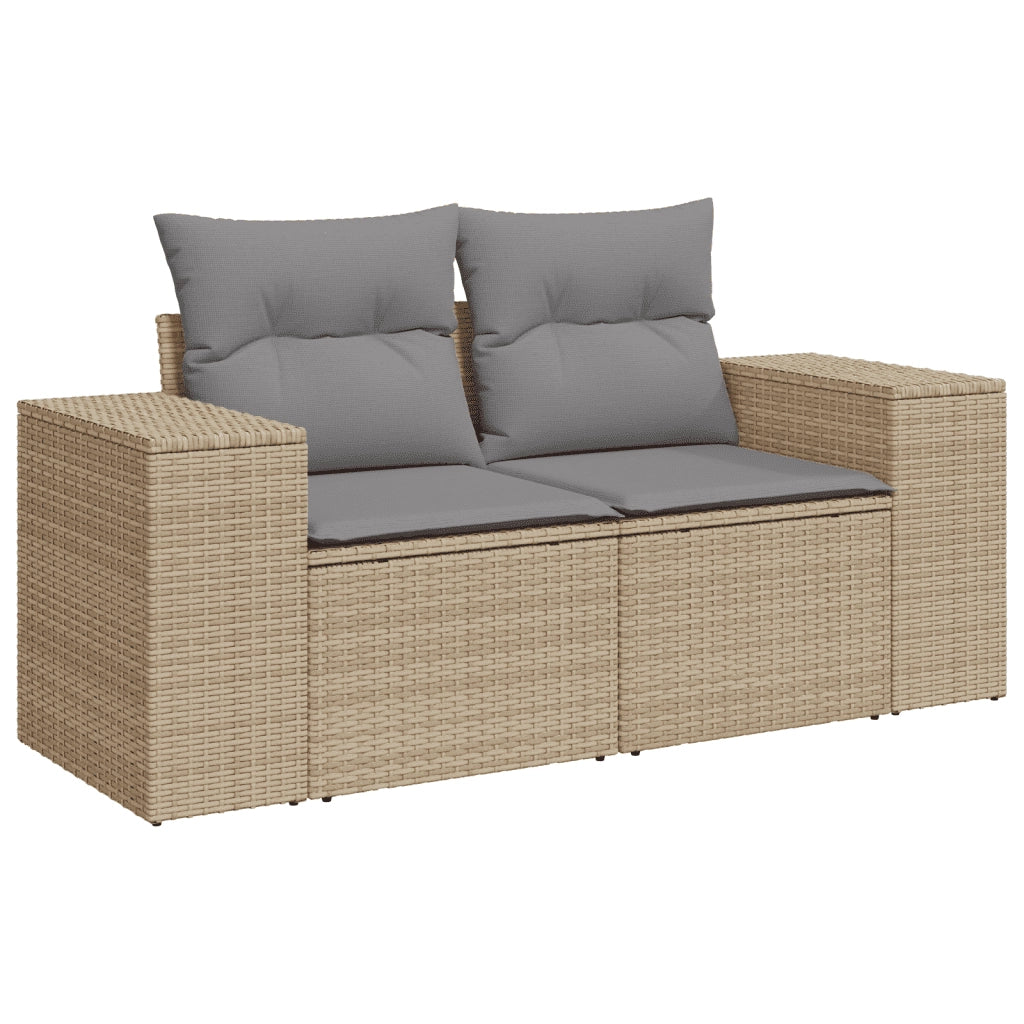 Set Divano da Giardino 6 pz con Cuscini Beige Misto Polyrattan 3264405