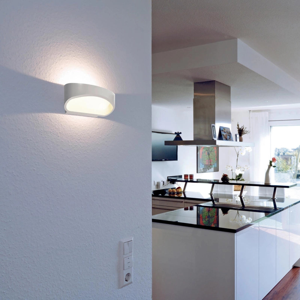 ACAMAR Lampada parete LED 7W applique muro dimmerabile doppio fascio luce 3000K RA90 soggiorno camera letto 230V BIANCO