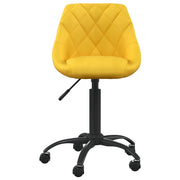 Sedia da Ufficio | Sedia da Gaming Giallo Senape in Velluto