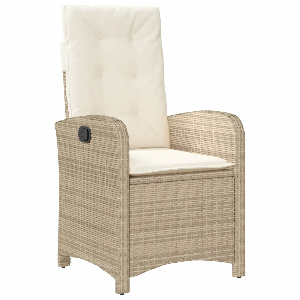 Set da Pranzo da Giardino 5 pz con Cuscini Beige in Polyrattan 3277353