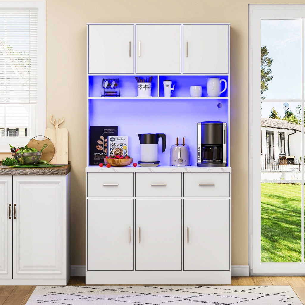 Credenza Multimediale con LED e Cassetti ¨C Xylo ¨C 100x40x180cm