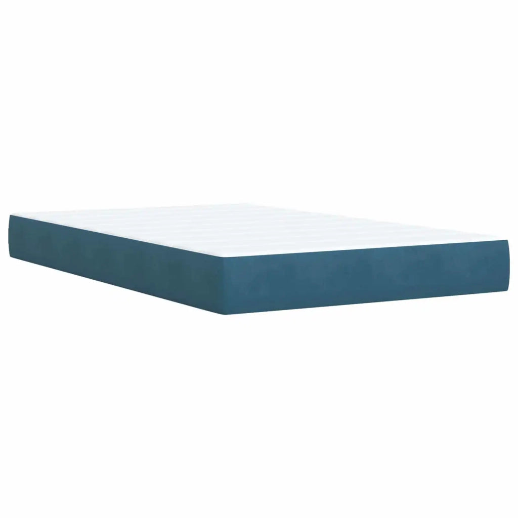Letto box spring con materasso Blu 120 x 190 cm Velluto 3453105