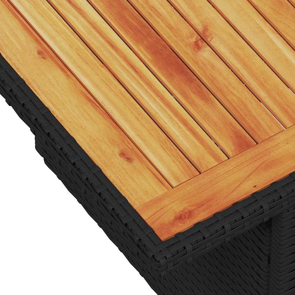 Set Divano da Giardino 6 pz con Cuscini Nero in Polyrattan 3328126