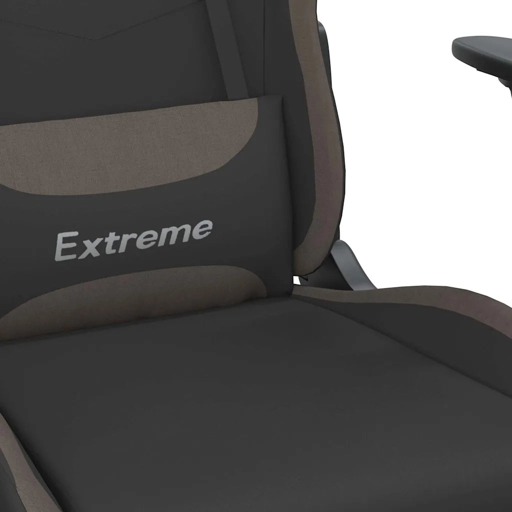Sedia da Gaming Nero e Tortora in Tessuto 345471