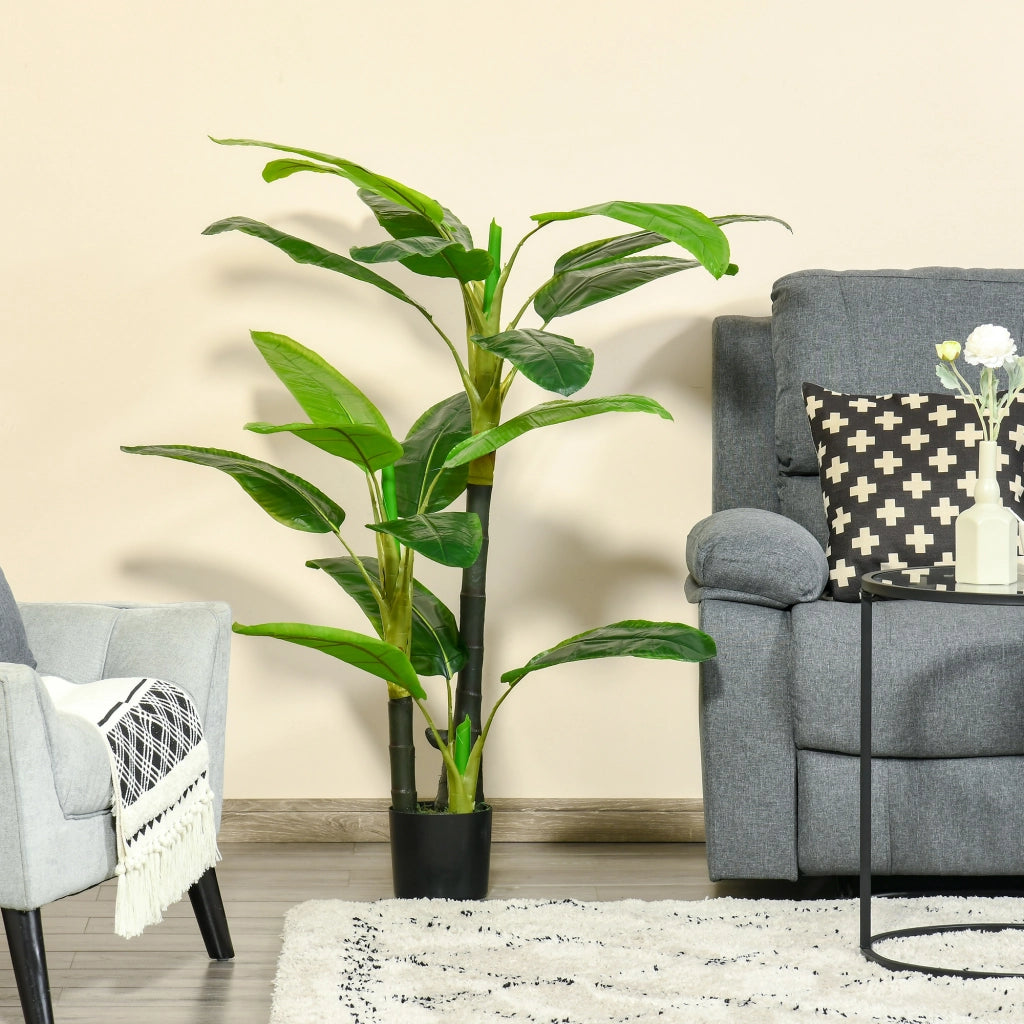Albero di Banano Artificiale in Vaso ¨C Minimal ¨C 150cm Verde per Interno ed Esterno