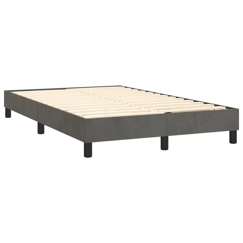 Letto a Molle con Materasso e LED Grigio Scuro 120x200 cm 3134334