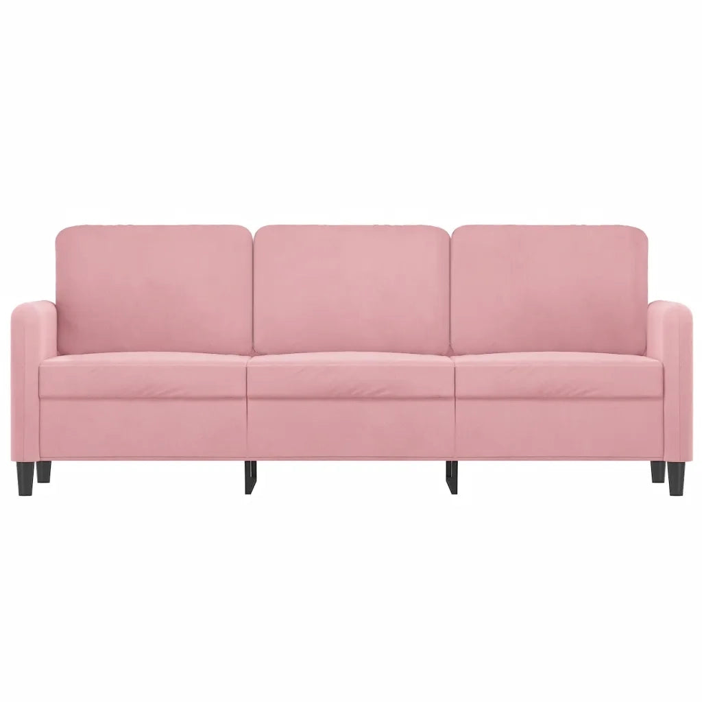 Divano a 3 Posti rosa 180 cm in Velluto 359455