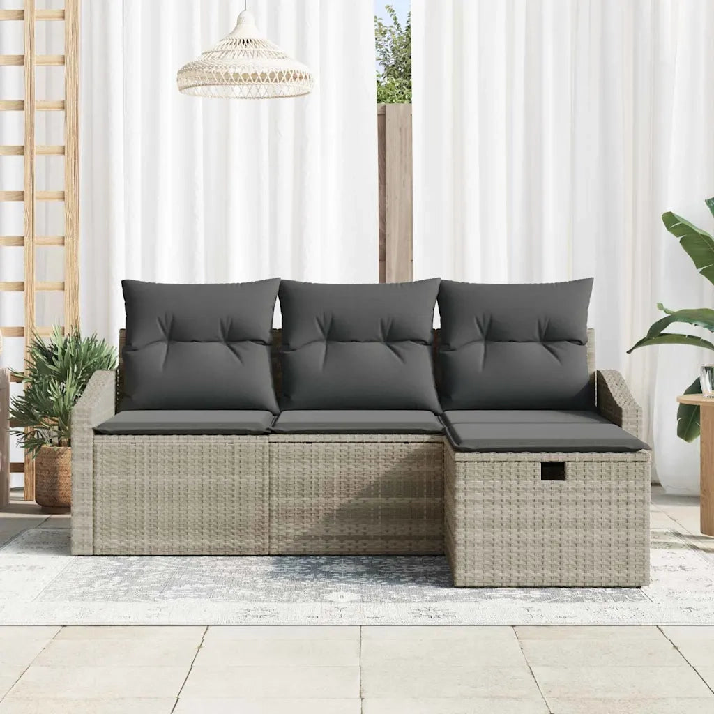 Set di divani con cuscino 4 pcs polyrattan 3360583