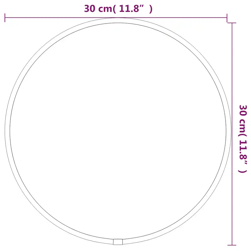 Specchio da Parete Argento Ø 30 cm Rotondo 348174