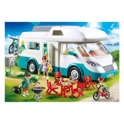 Costruzioni playmobil 70088 camping camper con famiglia