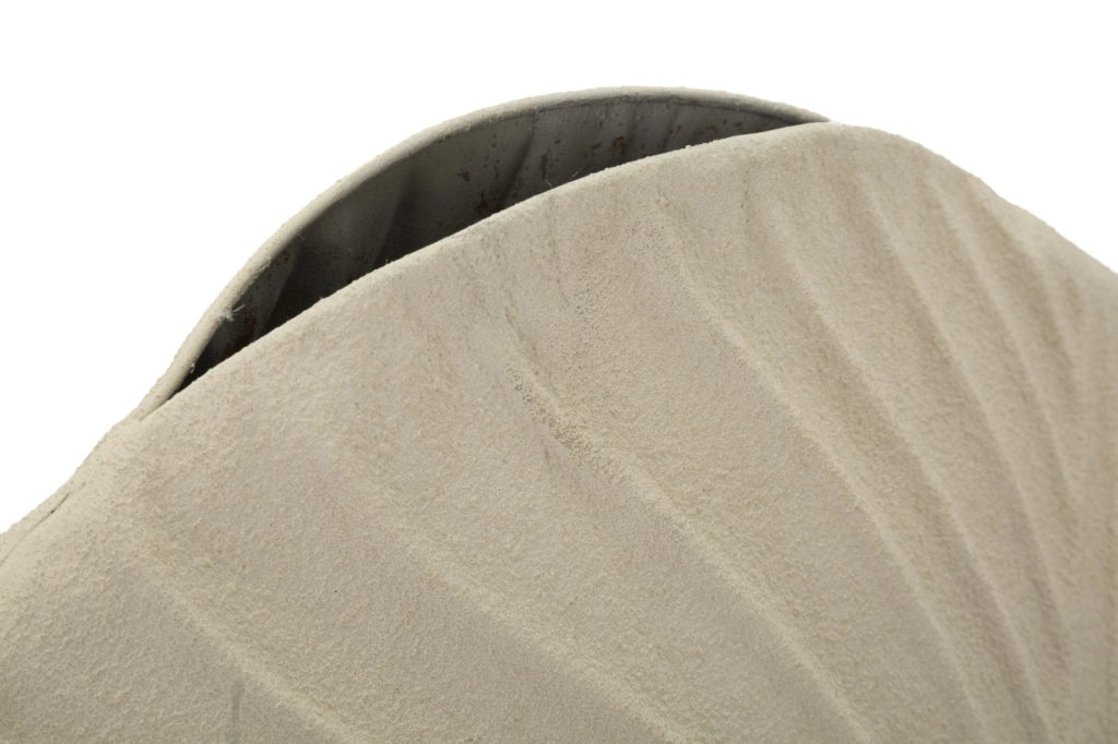Vaso Dune Round 41,5x14x41,5 cm in Ferro Crema