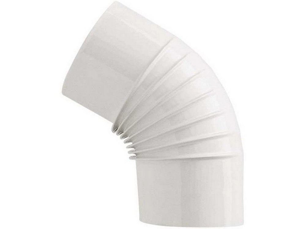 12pz gomito 45¦ per stufa a legna porcellanato classic col. bianco ï cm. 12 cod:ferx.vit55018