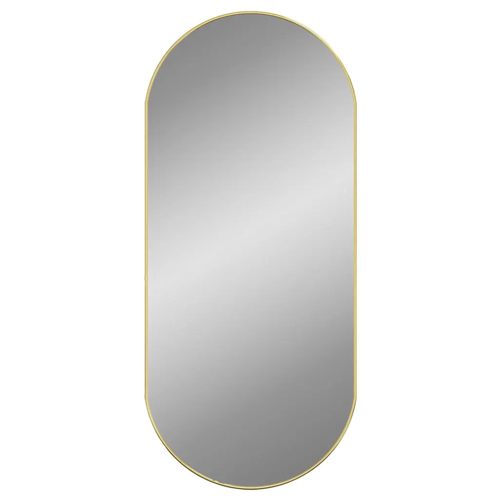 Specchio da Parete Dorato 100x45 cm Ovale 348201