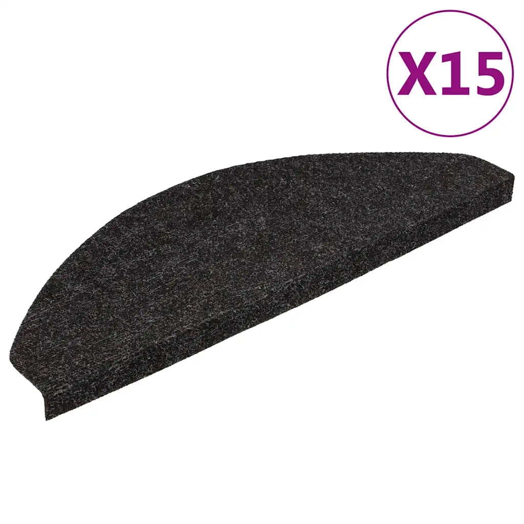 Tappetini Autoadesivi per Scale 15 pz | Gradini per Scale 65x22,5x3,5 cm Antracite