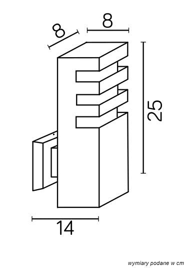 Applique esterno alluminio nero E27 IP54 SU-MA RADO