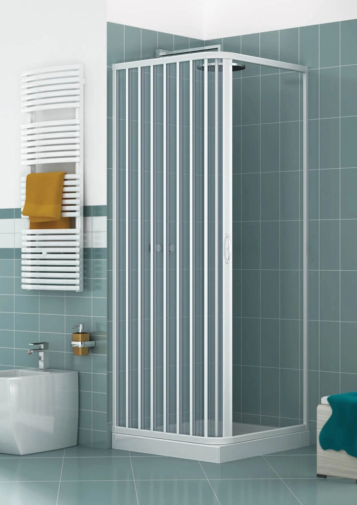 Box doccia Luna 100x100 cm pvc apertura a soffietto laterale