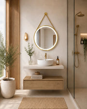 Mobile bagno componibile CERDEÑA senza specchio con modulo e piano top da 100 cm, lavabo senza colonna