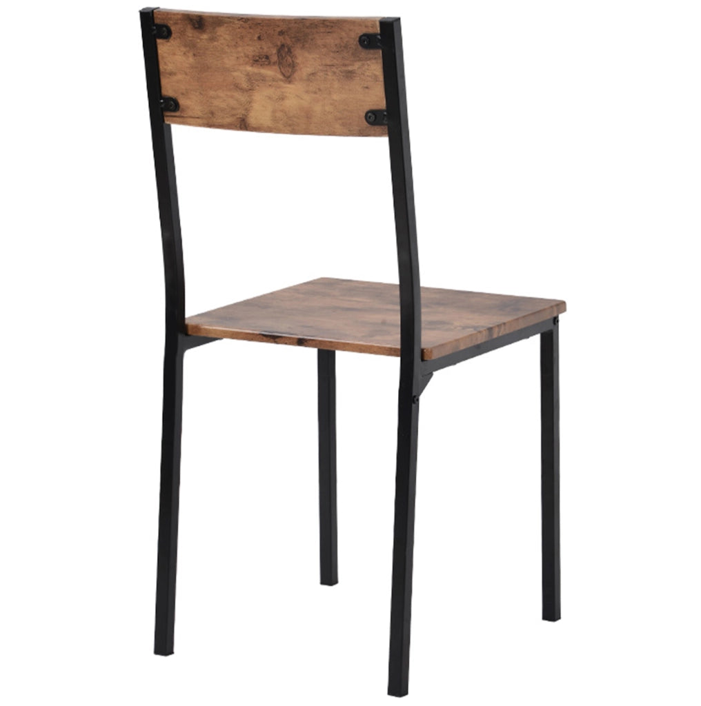 Set pranzo con tavolo 70x70 cm e 2 sedie; marrone