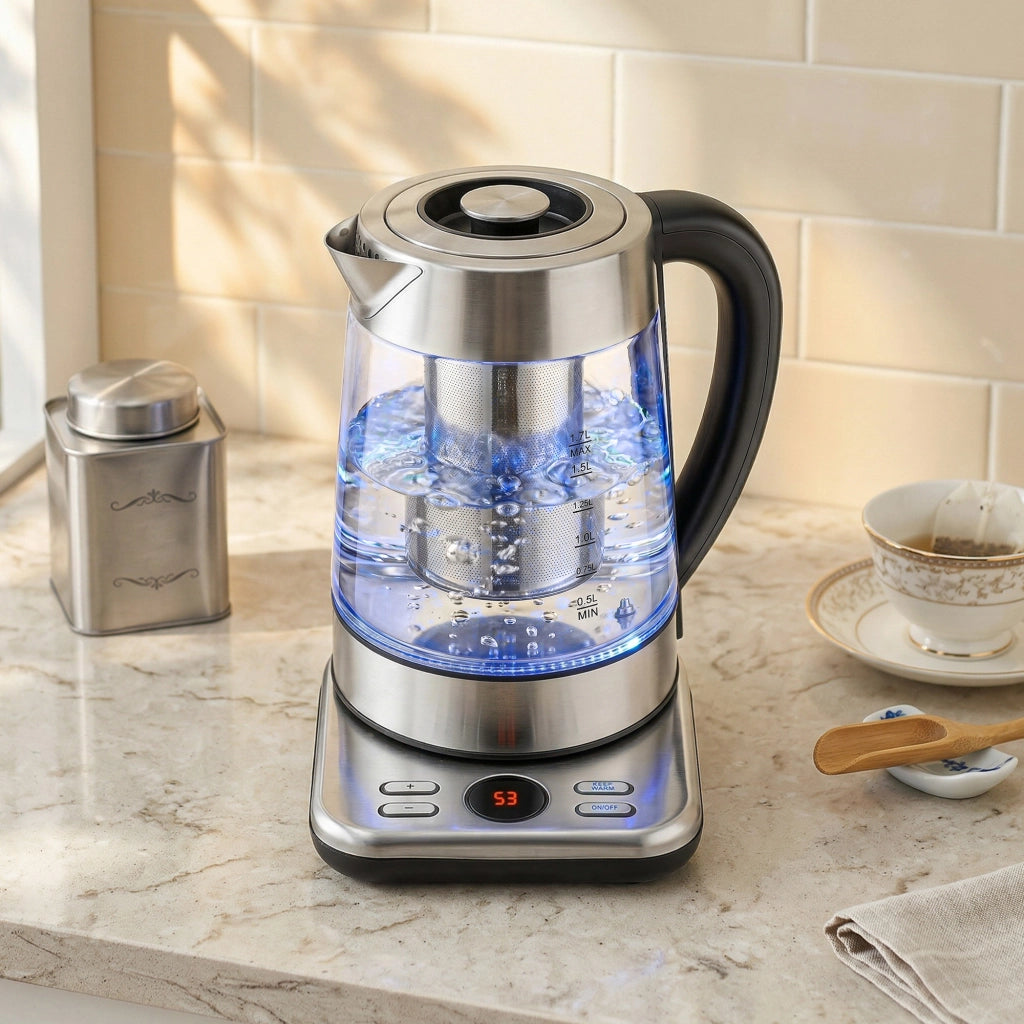 Bollitore Elettrico ¨C Minimal ¨C 1.7L 2200W con Infusore e Termostato