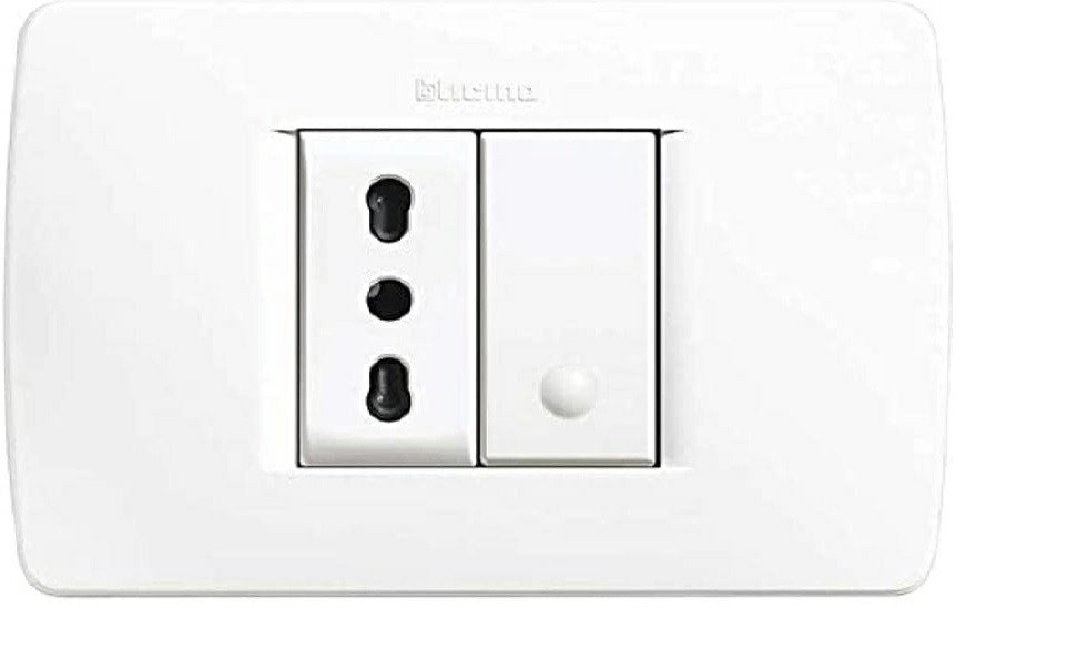 KIT LUNA - DEVIATORE E PRESA BIPASSO PRECABL - BTICINO