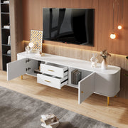 Mobile TV con cassetti e dettagli dorati - Zephmum - Zephmum