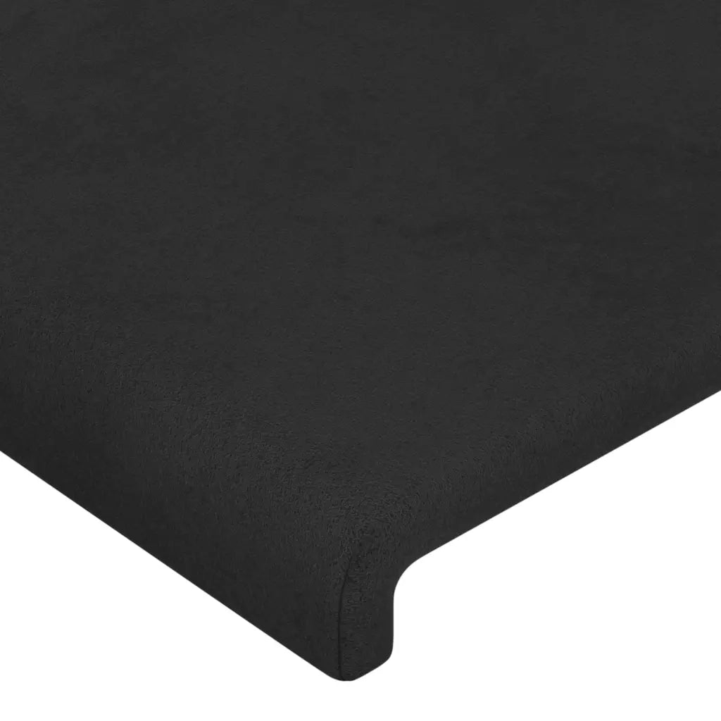 Testiera Nera 90x5x78/88 cm in Velluto 345760