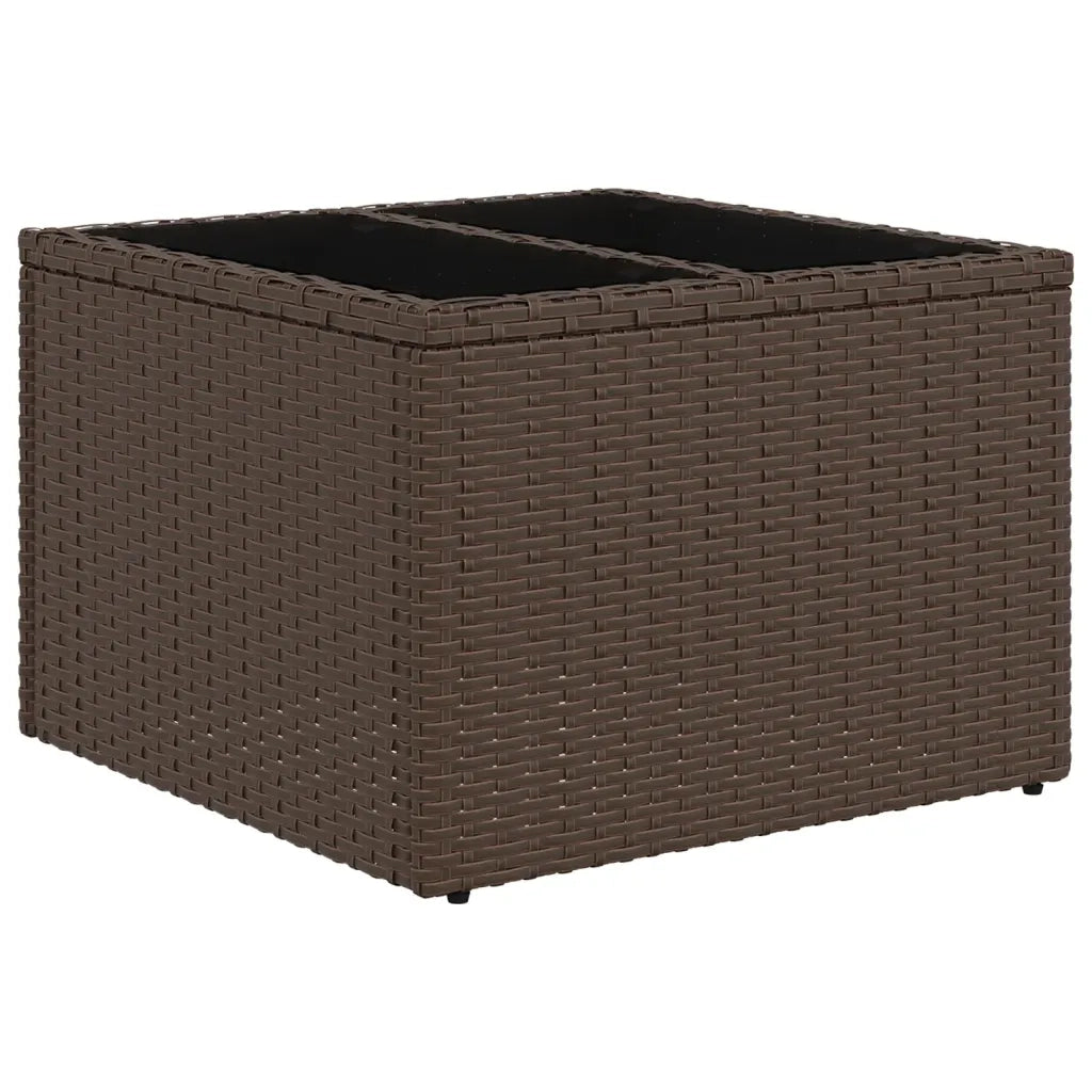 Set Divani da Giardino 7 pz con Cuscini Marrone in Polyrattan 3220502