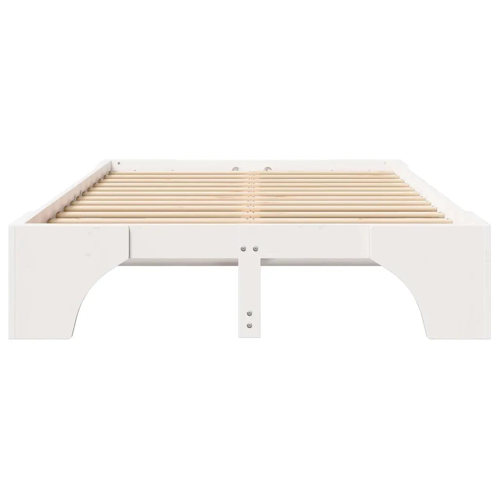 Struttura del letto Bianco 120 x 190 cm Pino massello