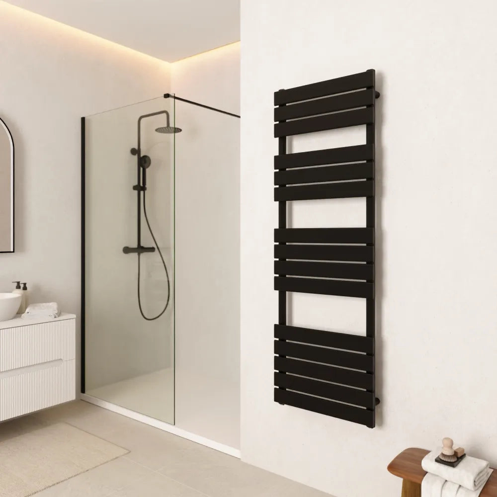 Termoarredo idraulico 1550x550 nero opaco interasse 500 | Andromeda