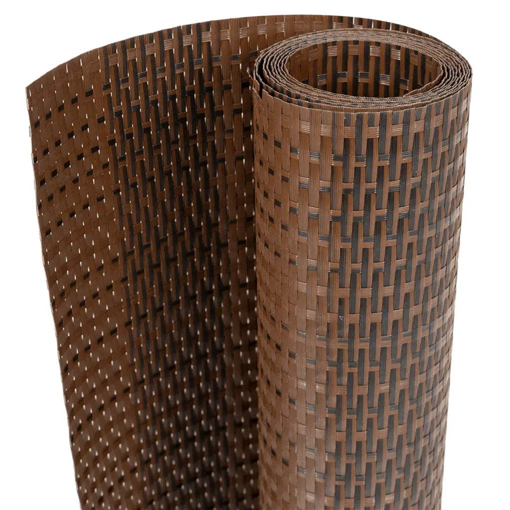Paravento da Balcone Marrone e Nero 600x90 cm in Polyrattan 156260