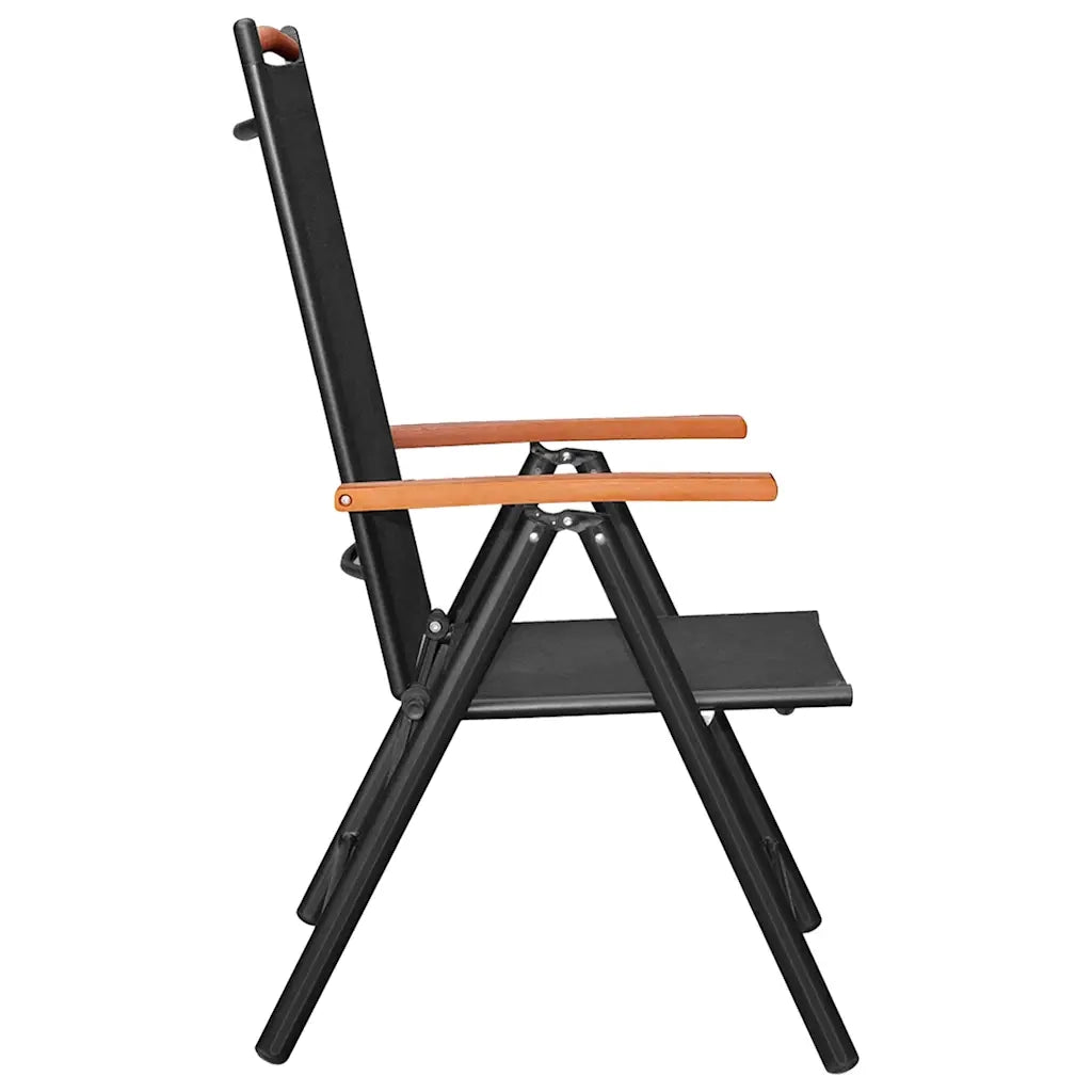Set da Pranzo da Giardino 9 pz in Alluminio Nero 3070627