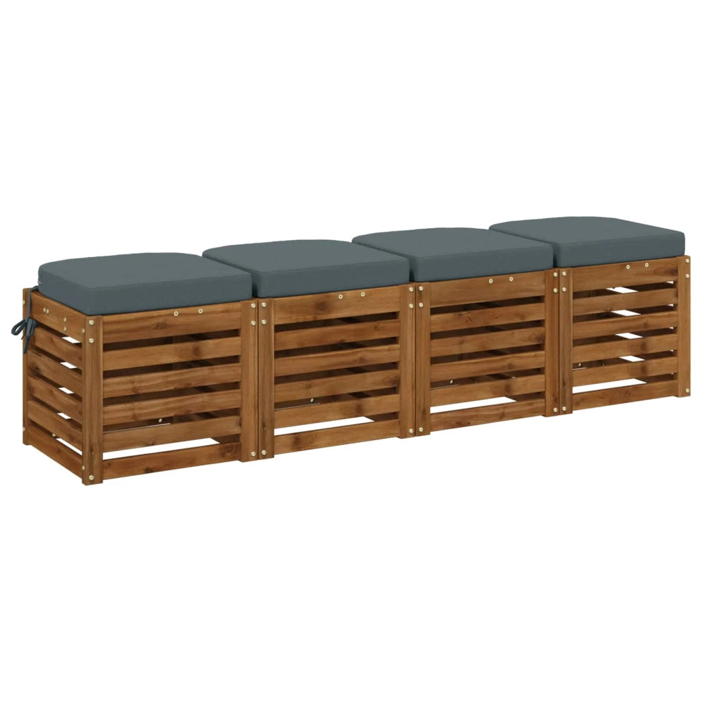 Cuscini per sedile a 4 pezzi SOEST 4 pz 100% Poliestere Blu 945176
