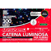 Catena 300 minilucciole natalizie multicolor 9m
