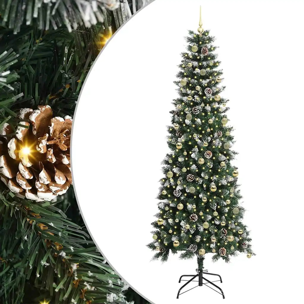 Albero di Natale artificiale con 300 LED Verde 240 cm