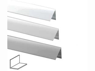 PROFILO ANGOLI UGUALI IN ALLUMINIO- - mm.20x20 mt.1 argento - 5 pezzi
