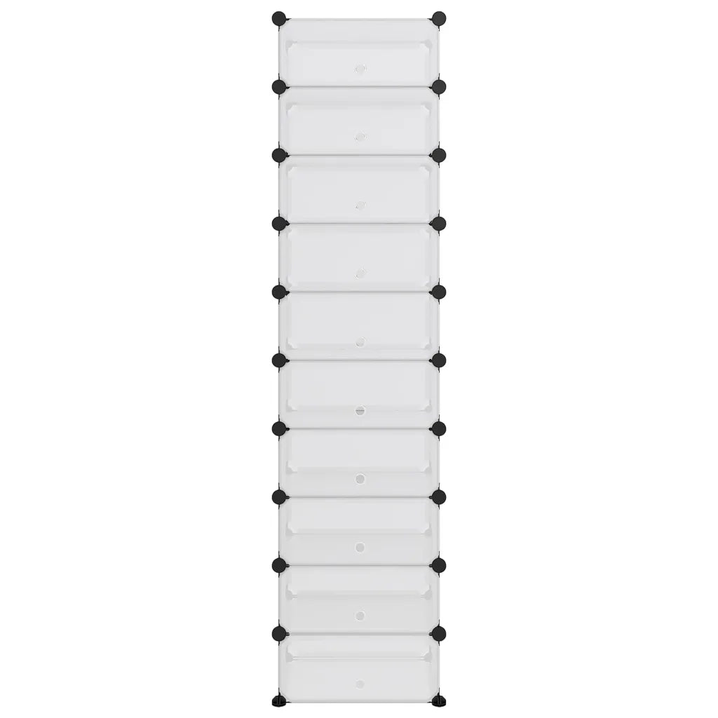 Scarpiera Trasparente-Scaffale per scarpe 44x32x174 cm in PP