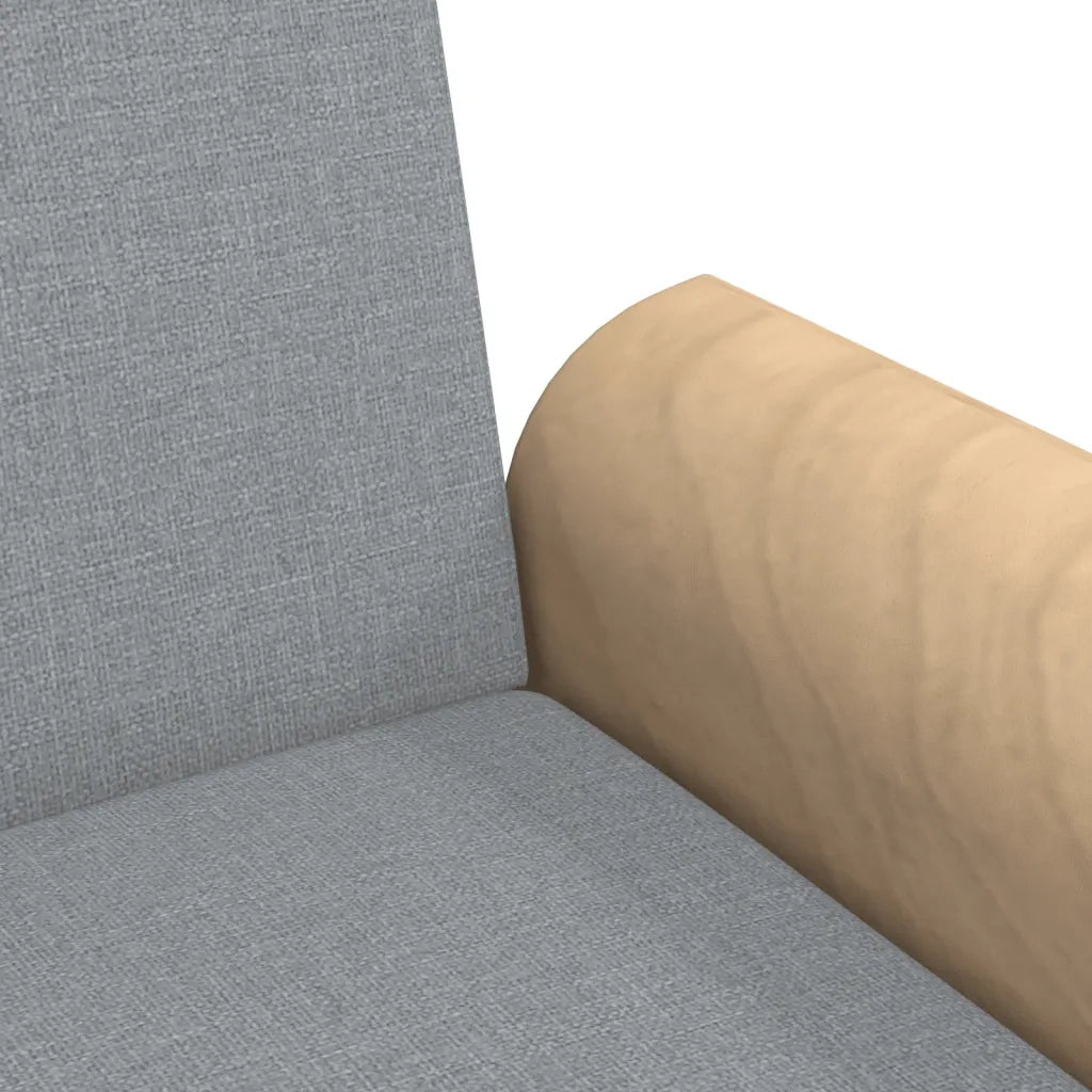 Divano Letto con Braccioli Grigio Chiaro in Tessuto 351843