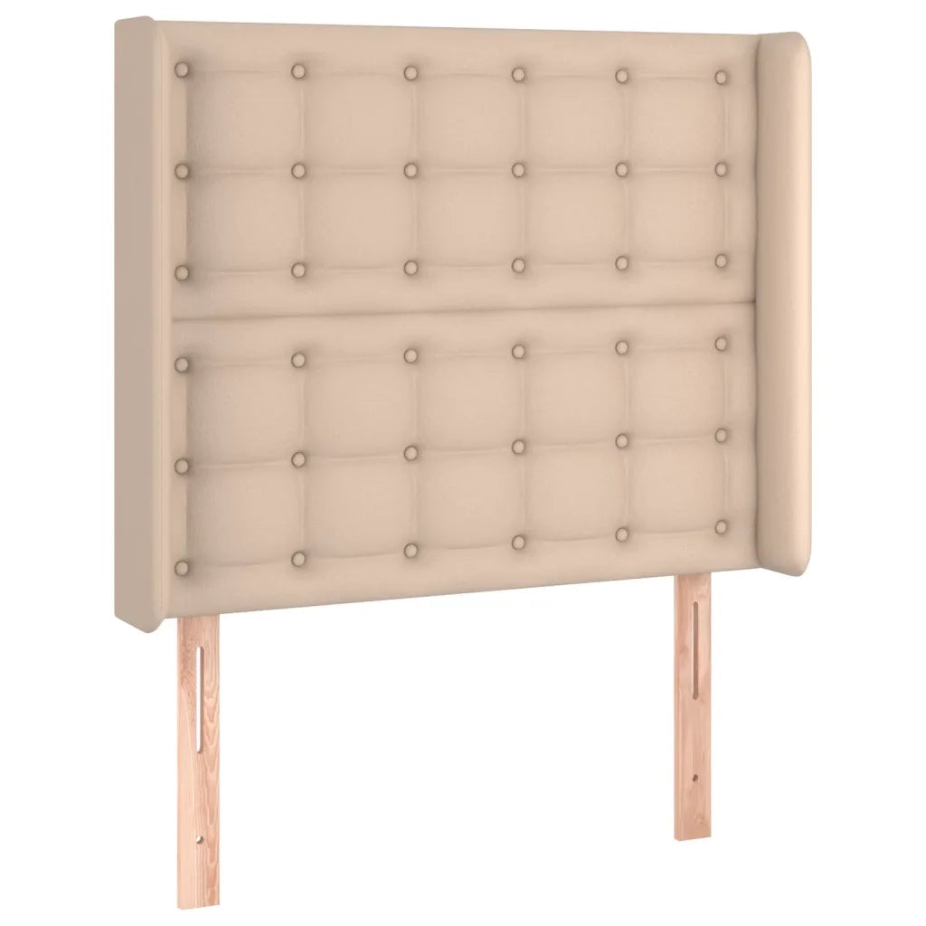 Giroletto Molle Materasso e LED Cappuccino 90x190 cm Similpelle
