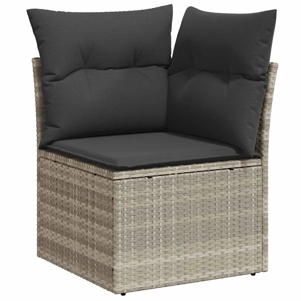 Set Divano da Giardino 8 pcs Grigio chiaro Poly Rattan 3359889