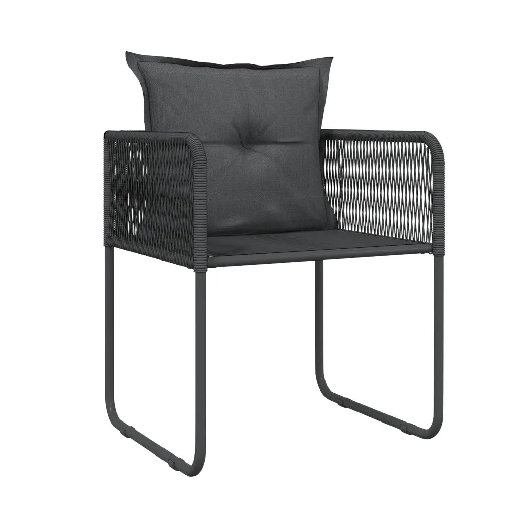 Set da Pranzo da Giardino 9 pz Nero 3099088