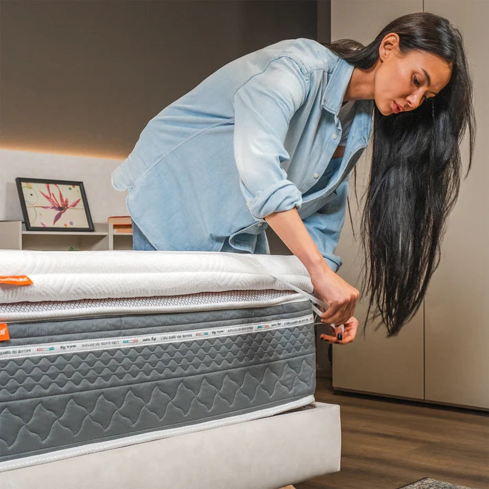 Topper Memory Foam 160x190 - alto 5 cm, a portanza differenziata, sfoderabile | Correttore H5