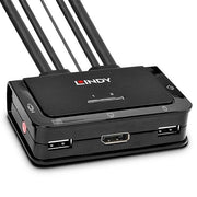 Lindy 42344 switch per keyboard-video-mouse (kvm) montaggio rack nero