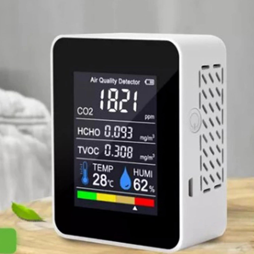 Rilevatore qualità aria 5 in 1 CO2 HCHO TVOC temperatura